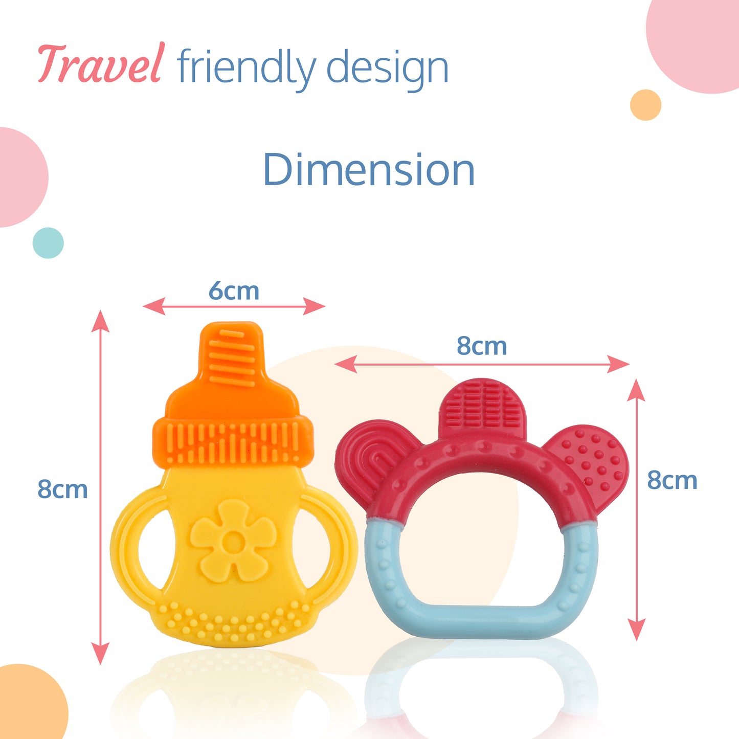 Baby Silicone Teether (Orange & Yellow)