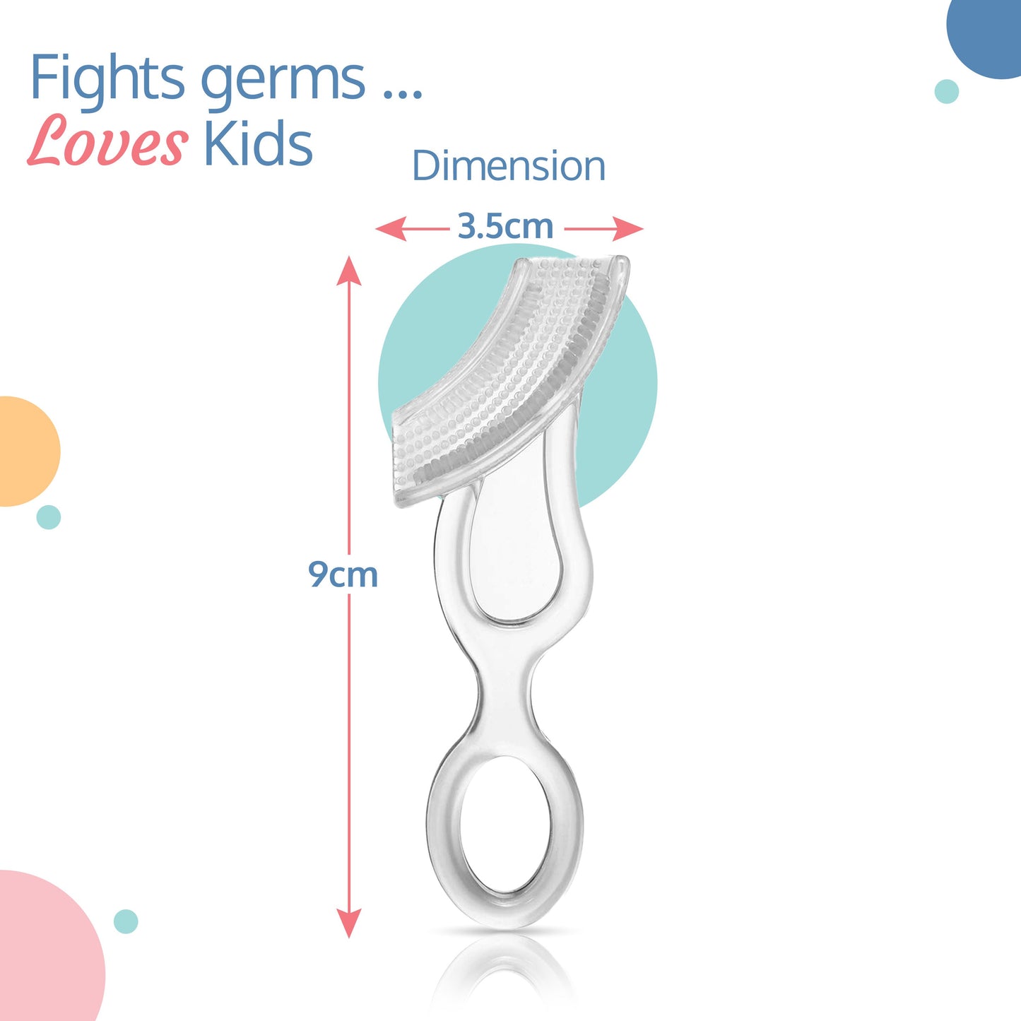 Baby Silicone Gum Cleaner & Toothbrush, 3M+, transparent