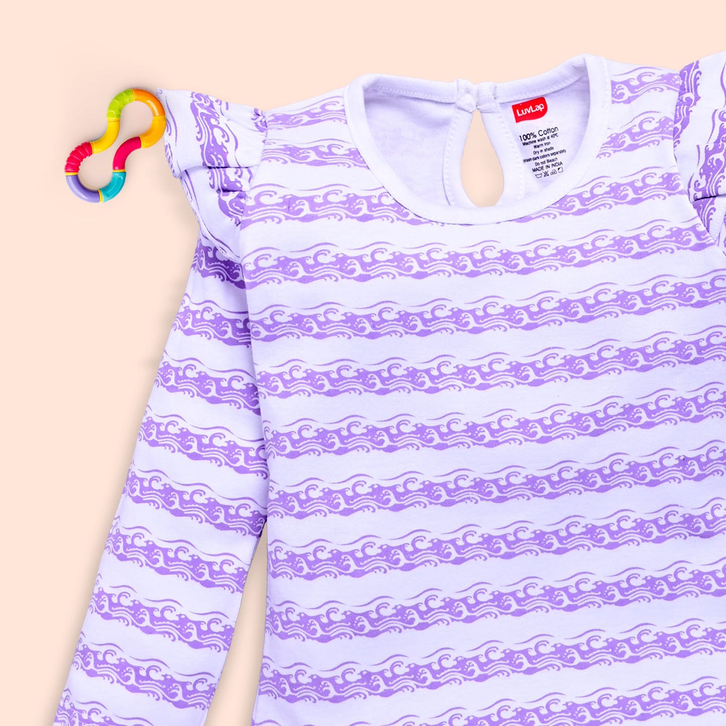 Baby Girls Pack Of 3 Full Sleeve Top & Pyjama Set 100% Cotton
