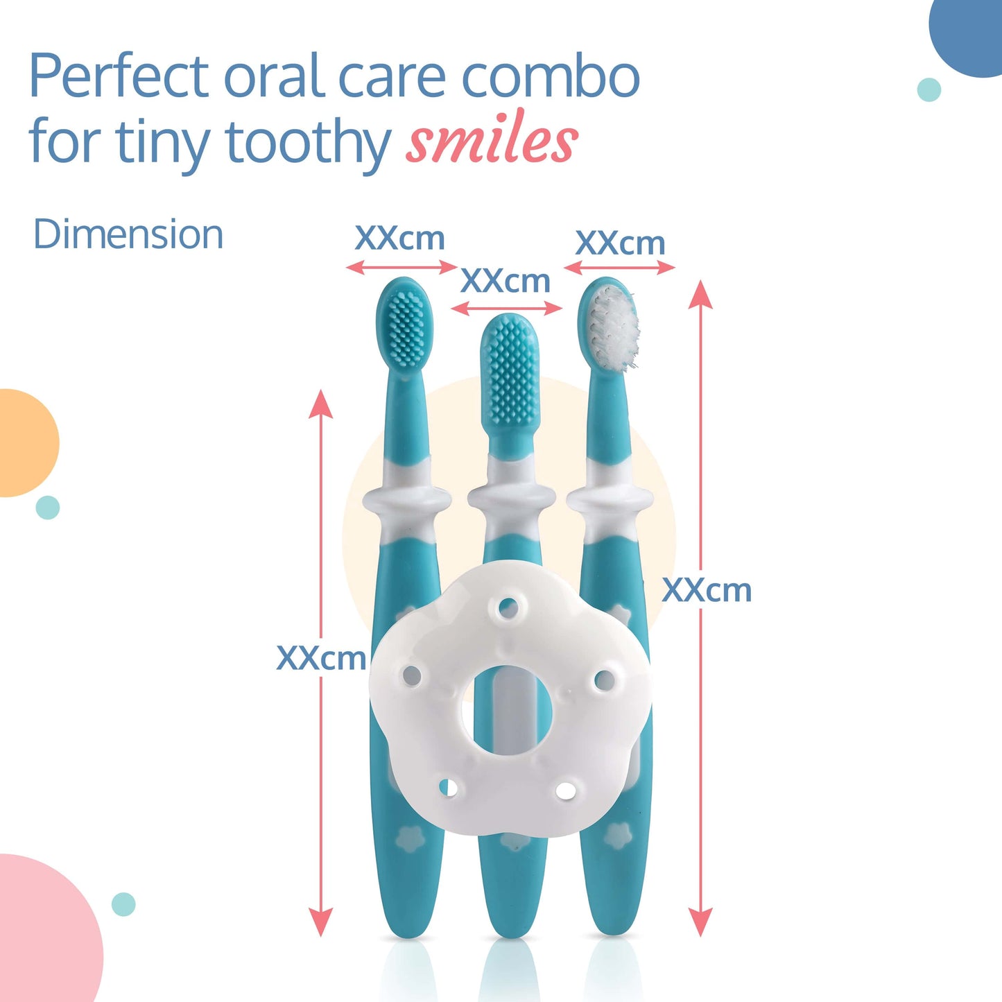 Baby 3 Stage Training Toothbrush Set (Blue)