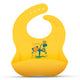 Silicone Baby Bib for Feeding & Weaning Babies & Toddlers, Waterproof (Yellow)