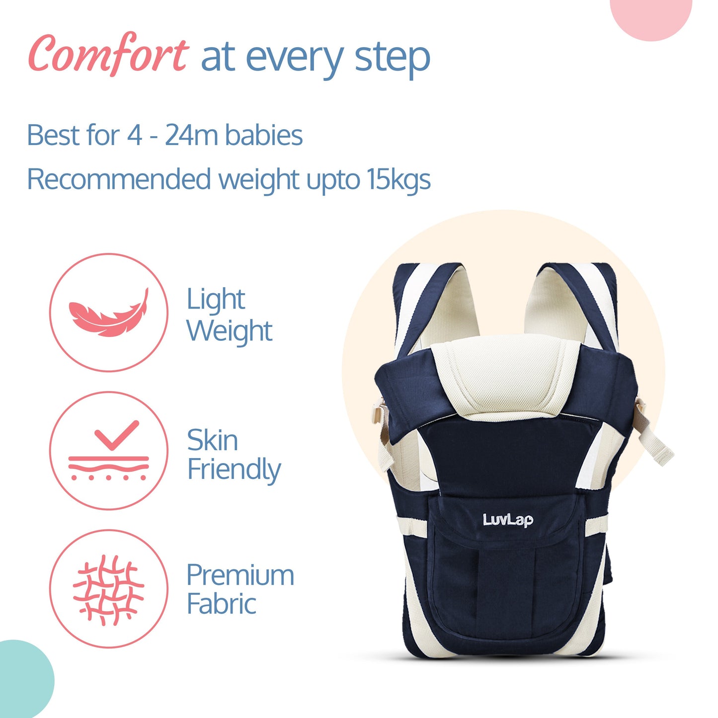 Elegant Baby Carrier, Dark Blue