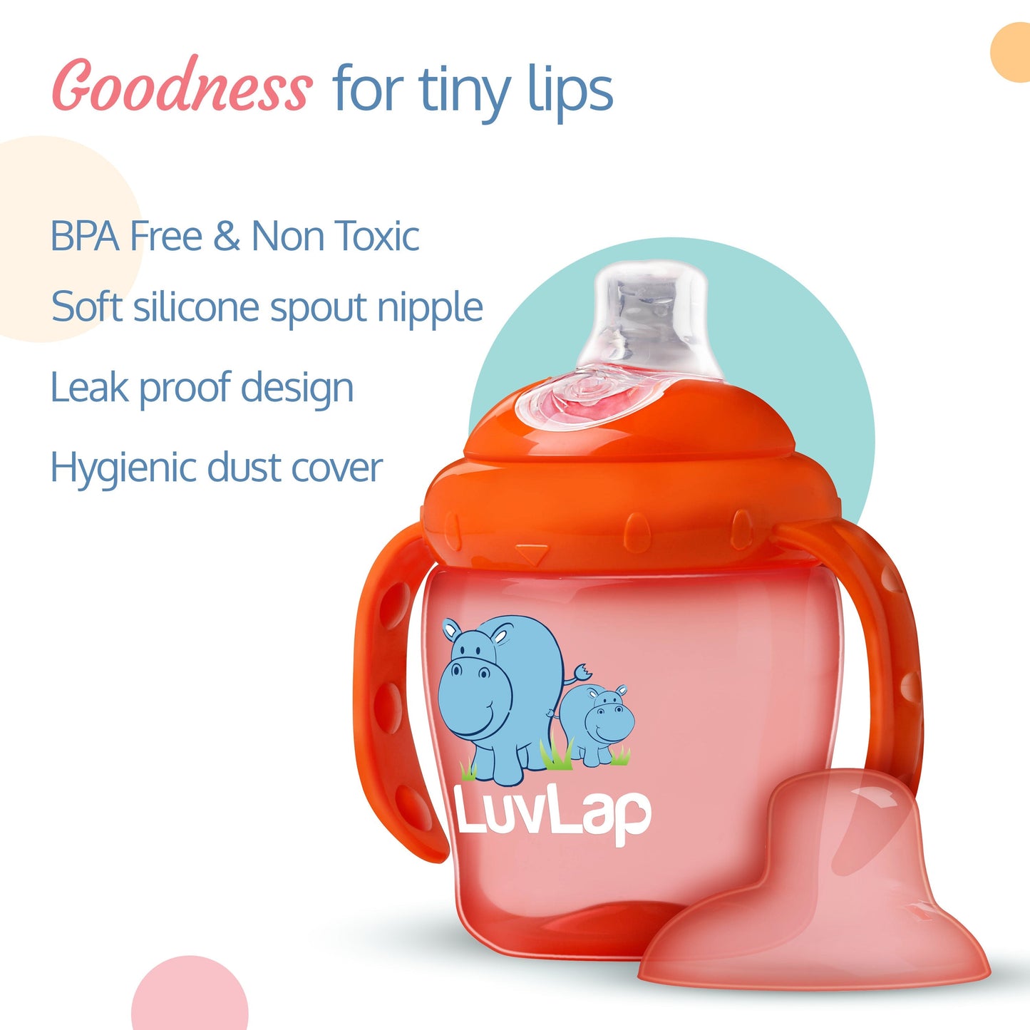 Hippo Spout Cup, 225Ml, Orange
