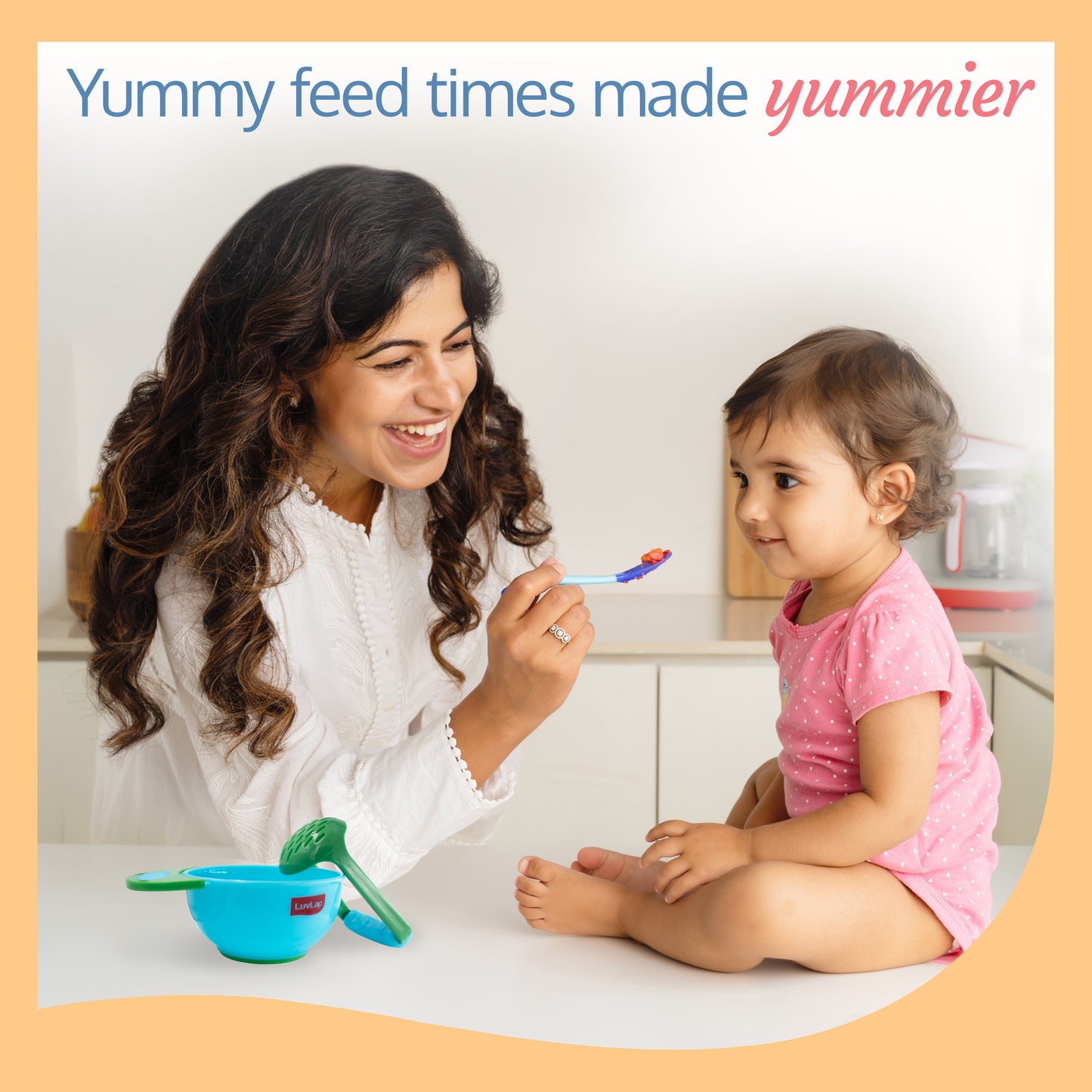 Baby Food Grinding Cum Feeding Bowl, Green & Blue