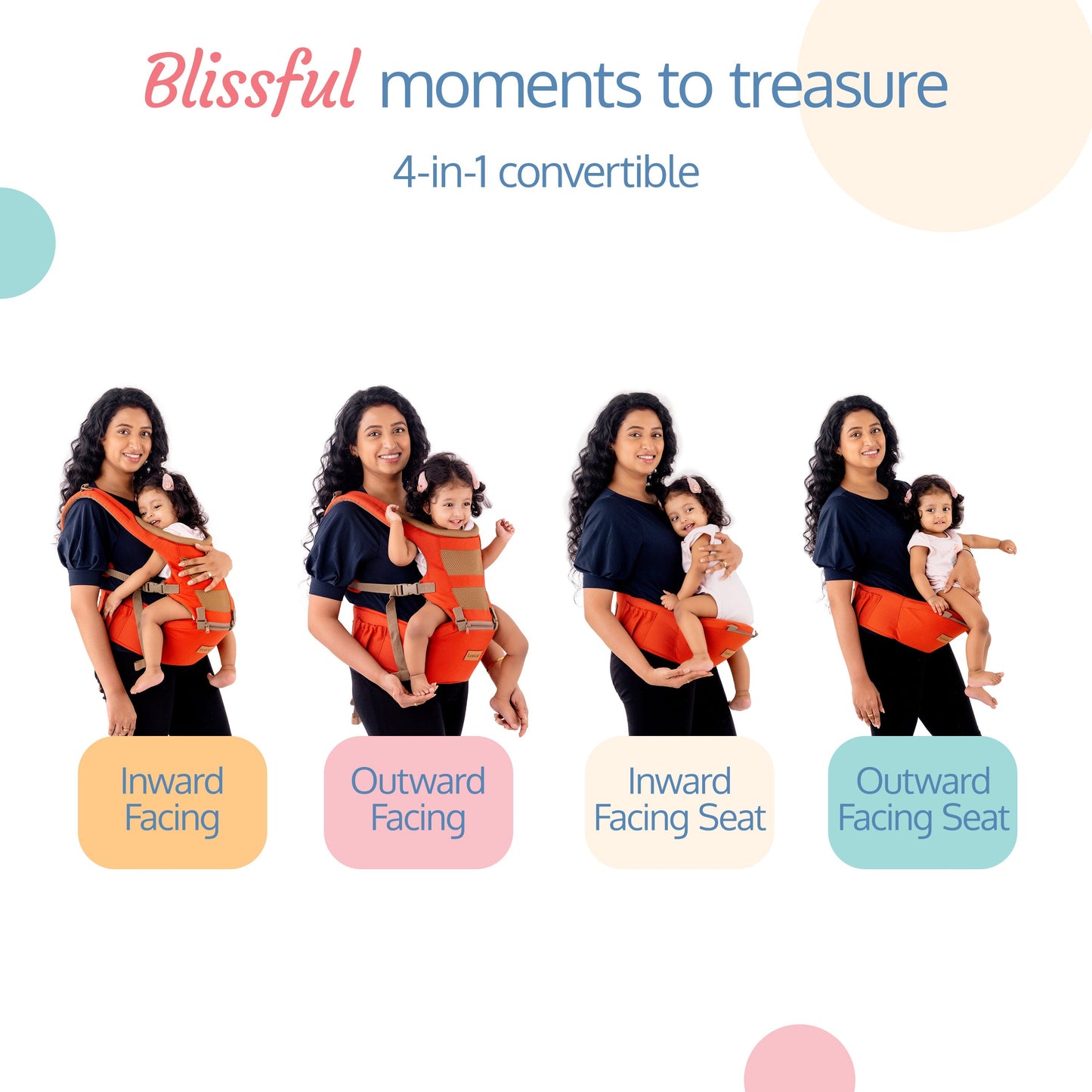 Royal Hip Seat Baby Carrier, Orange