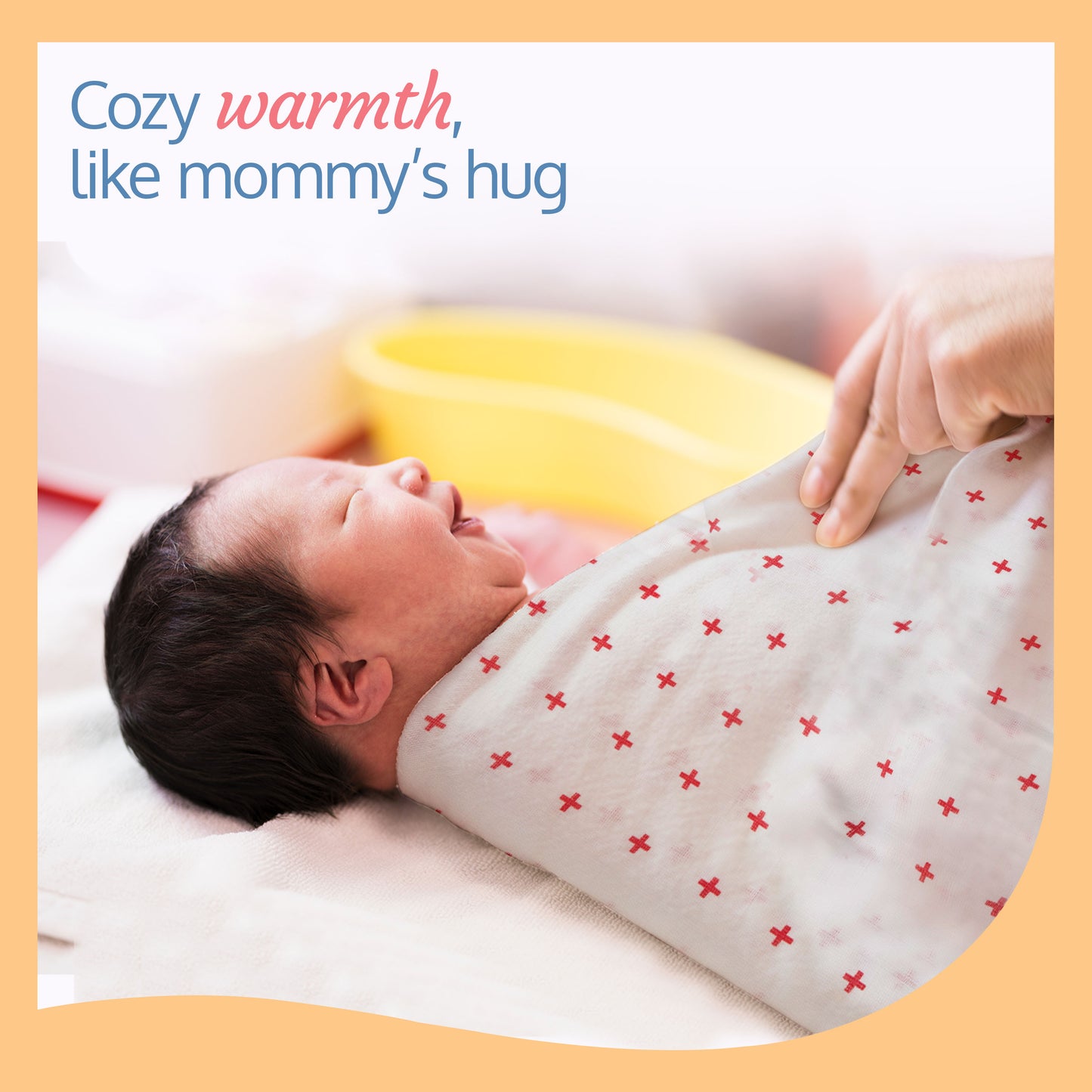 Muslin Baby Swaddle, White, Dots