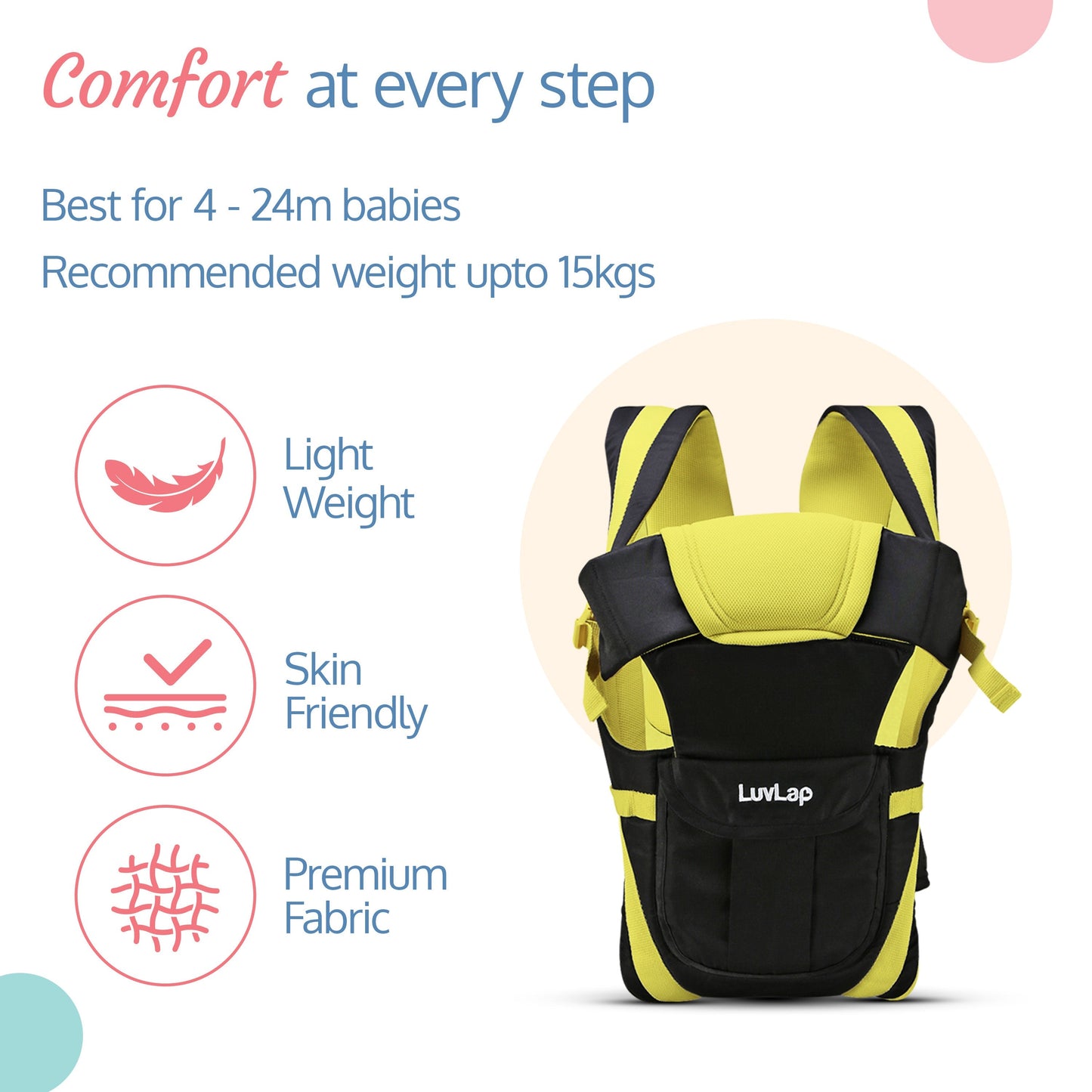 Elegant Baby Carrier, Black/Green