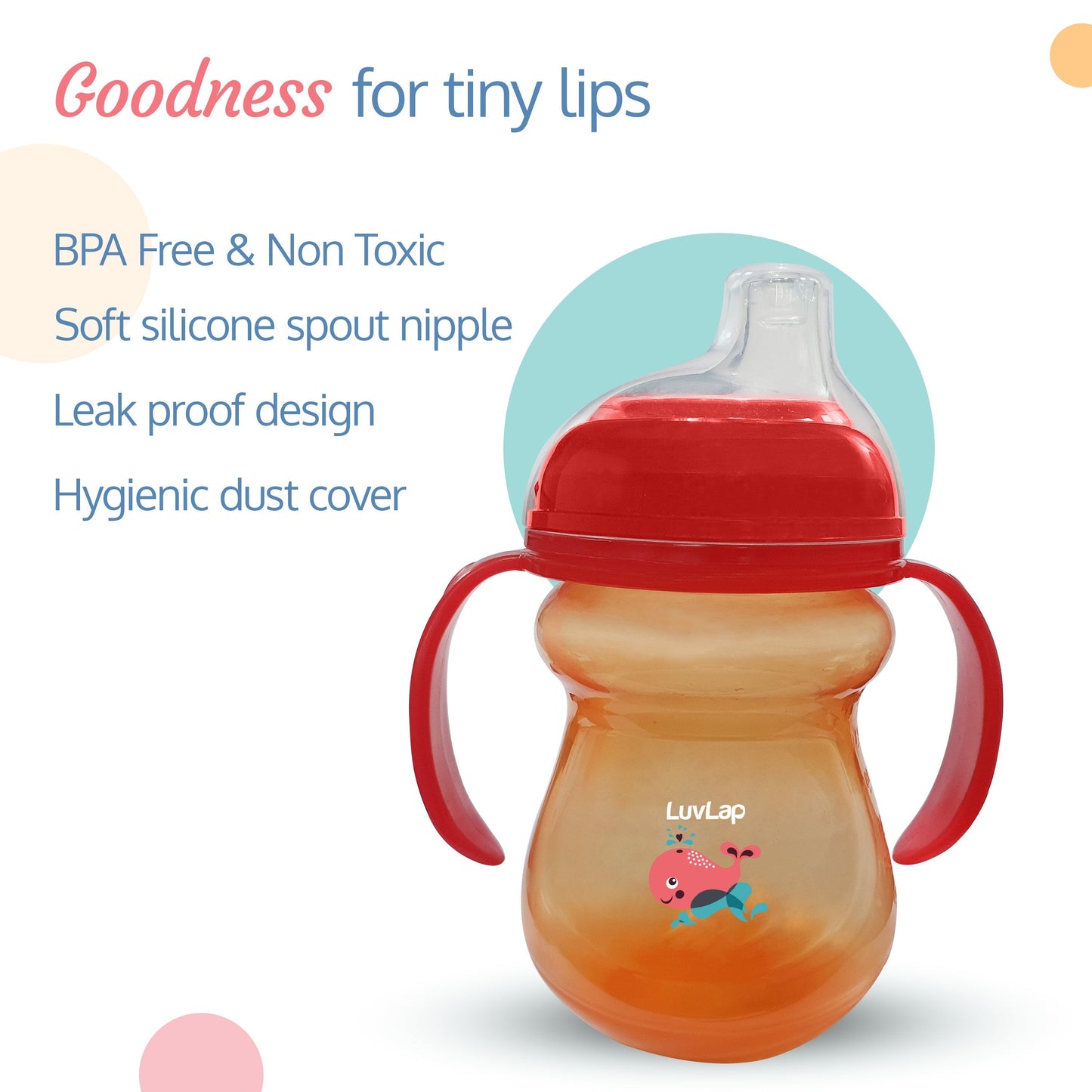 Moby Little Spout Sippy Cup, 240Ml, Orange