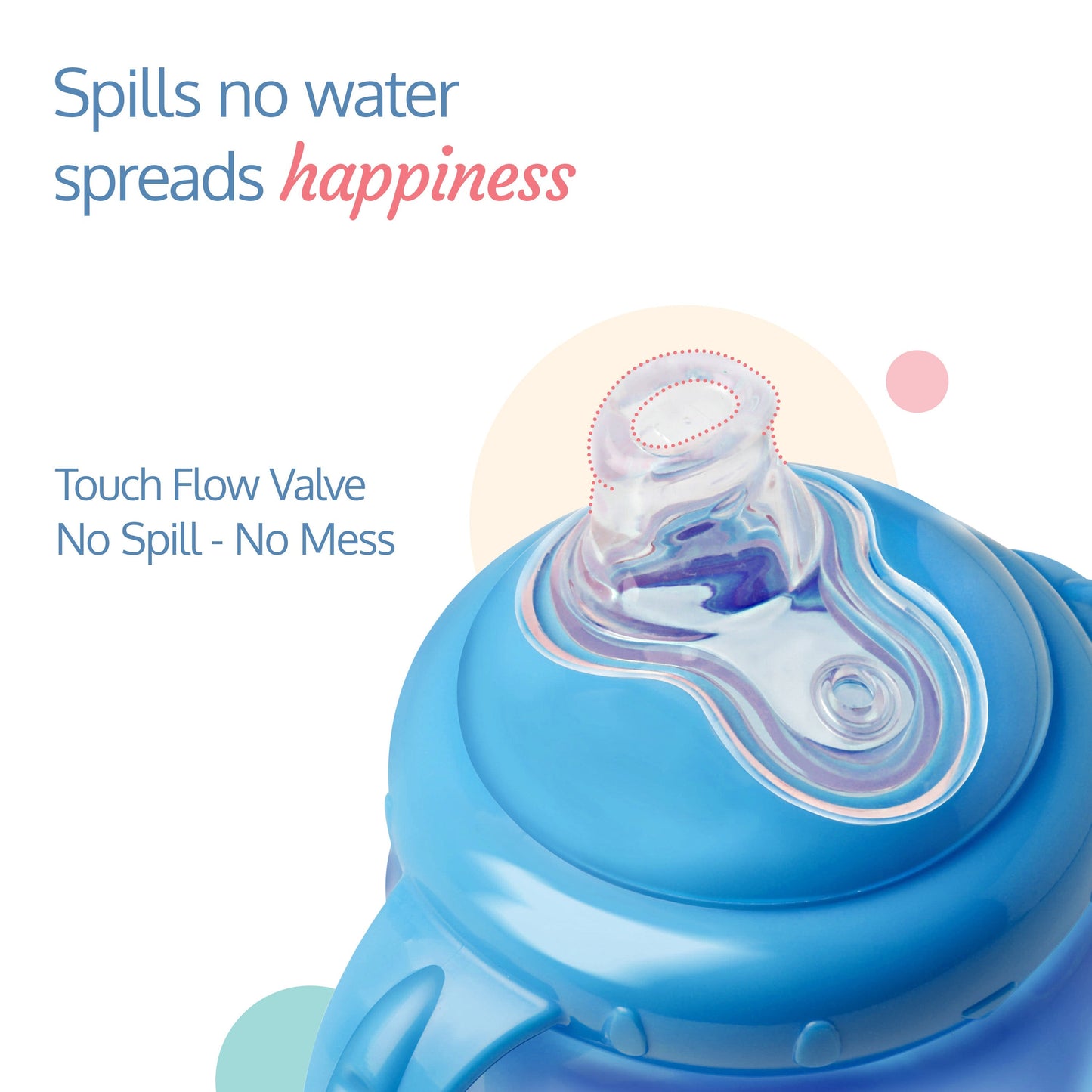Hippo Spout Sipper for Infant/Toddler, 225ml (Blue)