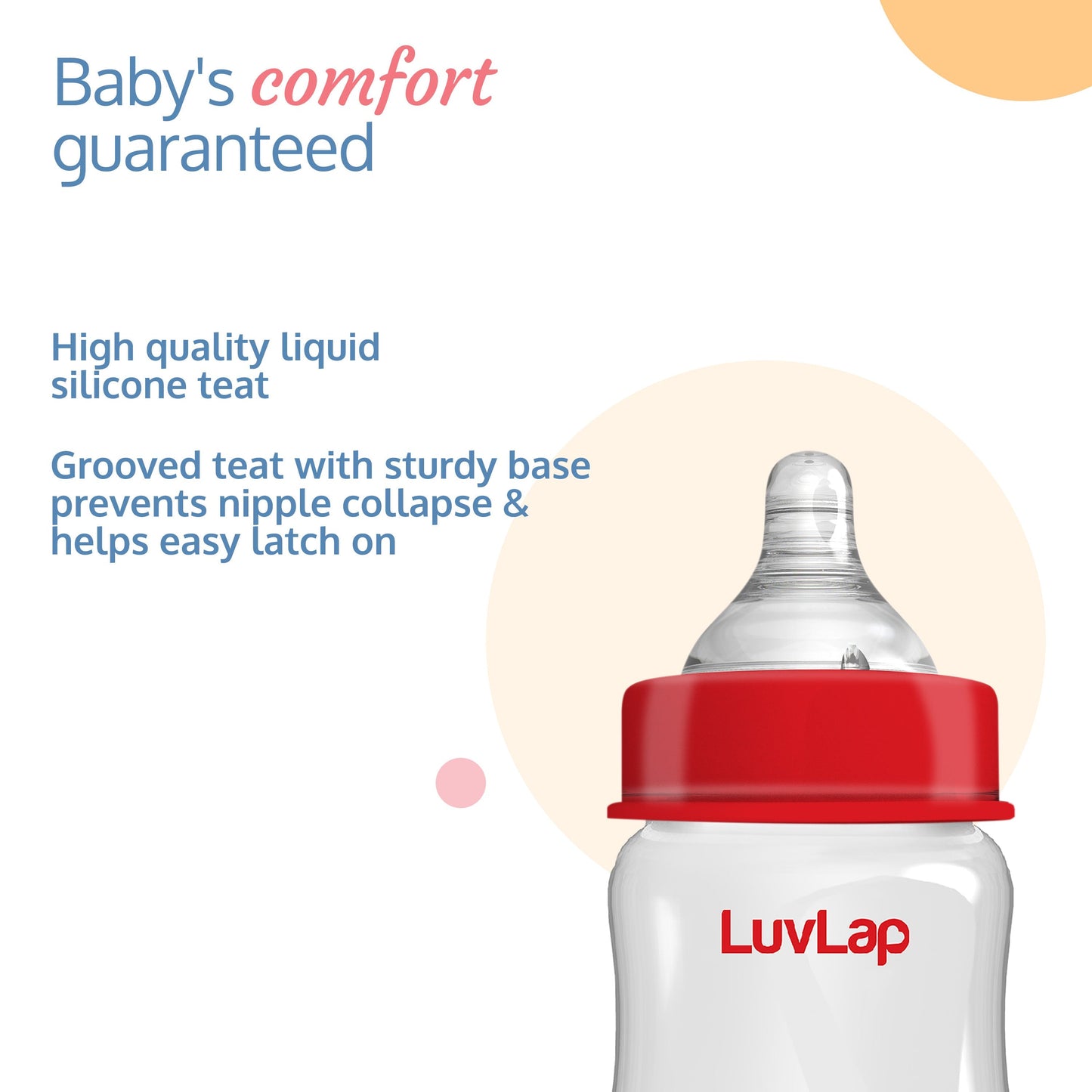 Anti-Colic Wide Neck Natura Flo Baby Feeding Bottle, 150ml (Pack of 2)