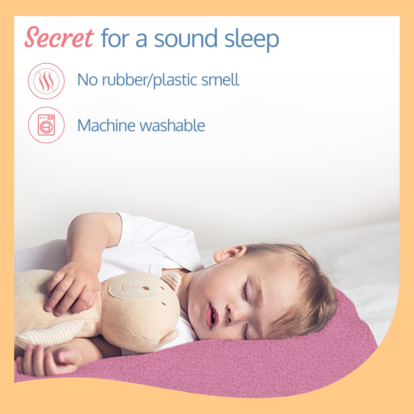 Instadry Baby Bed Protector, Baby Pink, Medium
