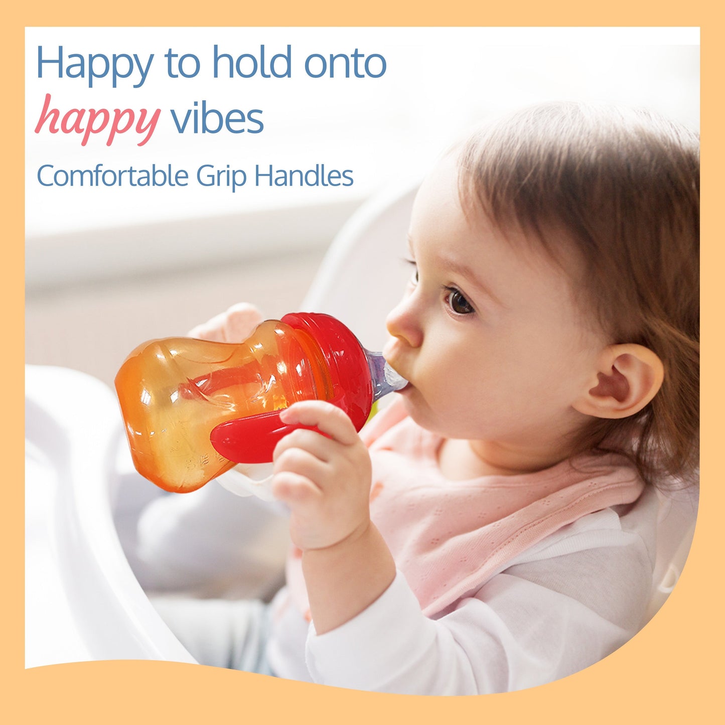 Moby Little Spout Sippy Cup, 240Ml, Orange
