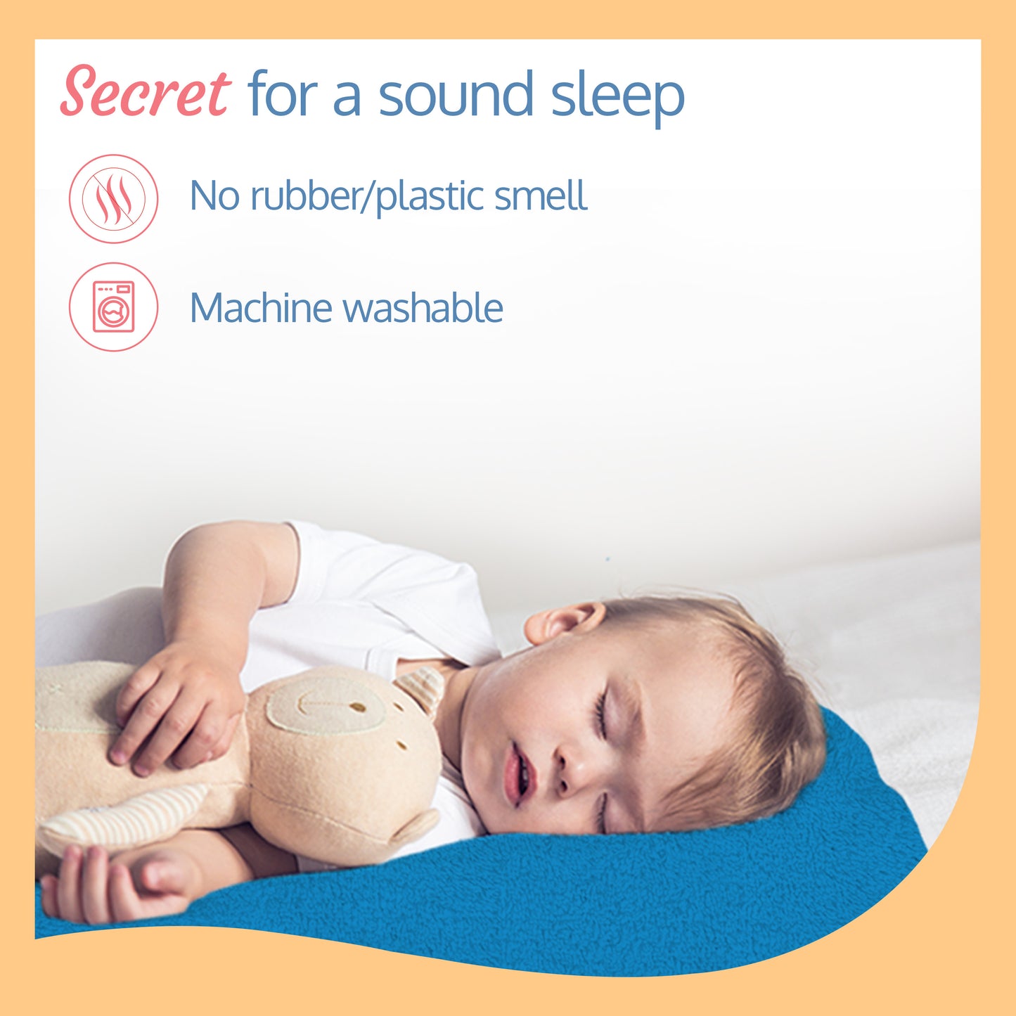 Instadry Baby Bed Protector, Royal Blue, Medium