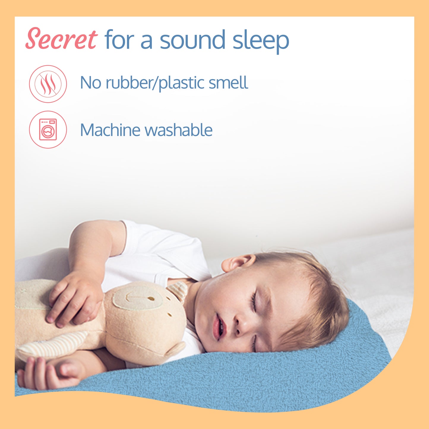 Instadry Baby Bed Protector, Sky Blue, Small