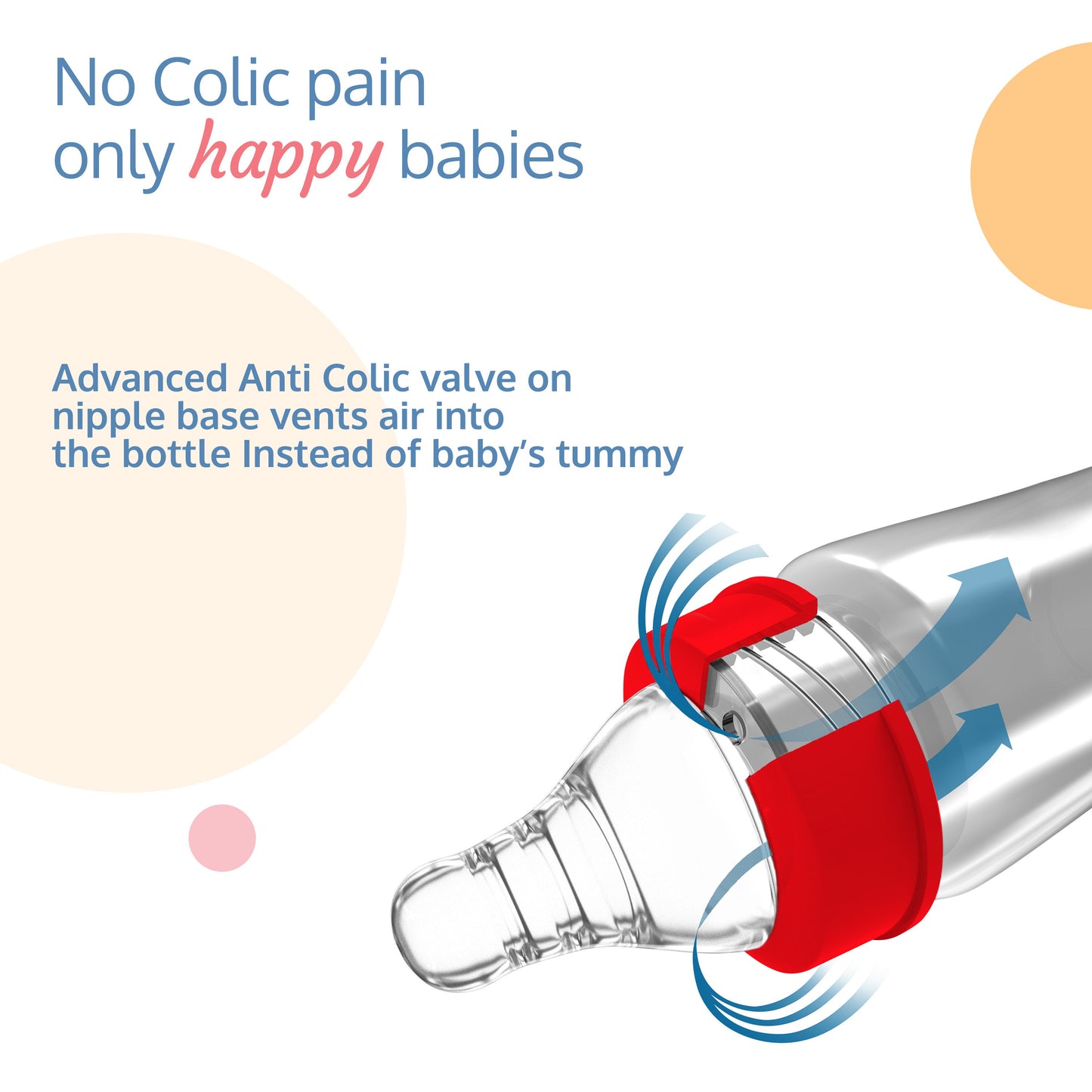 Anti-Colic Slim Neck Essential Baby Feeding Bottle, 250ml