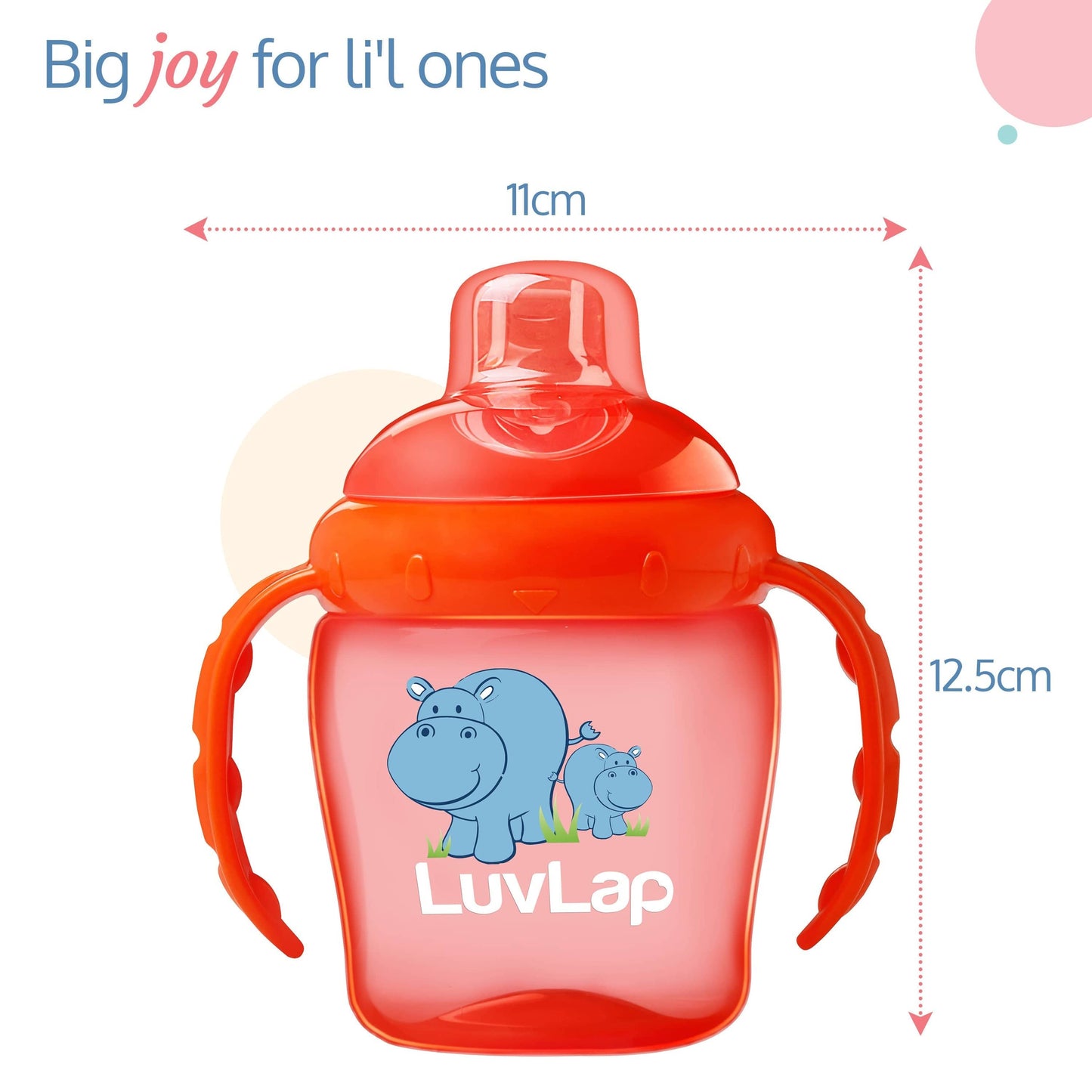 Hippo Spout Cup, 225Ml, Orange