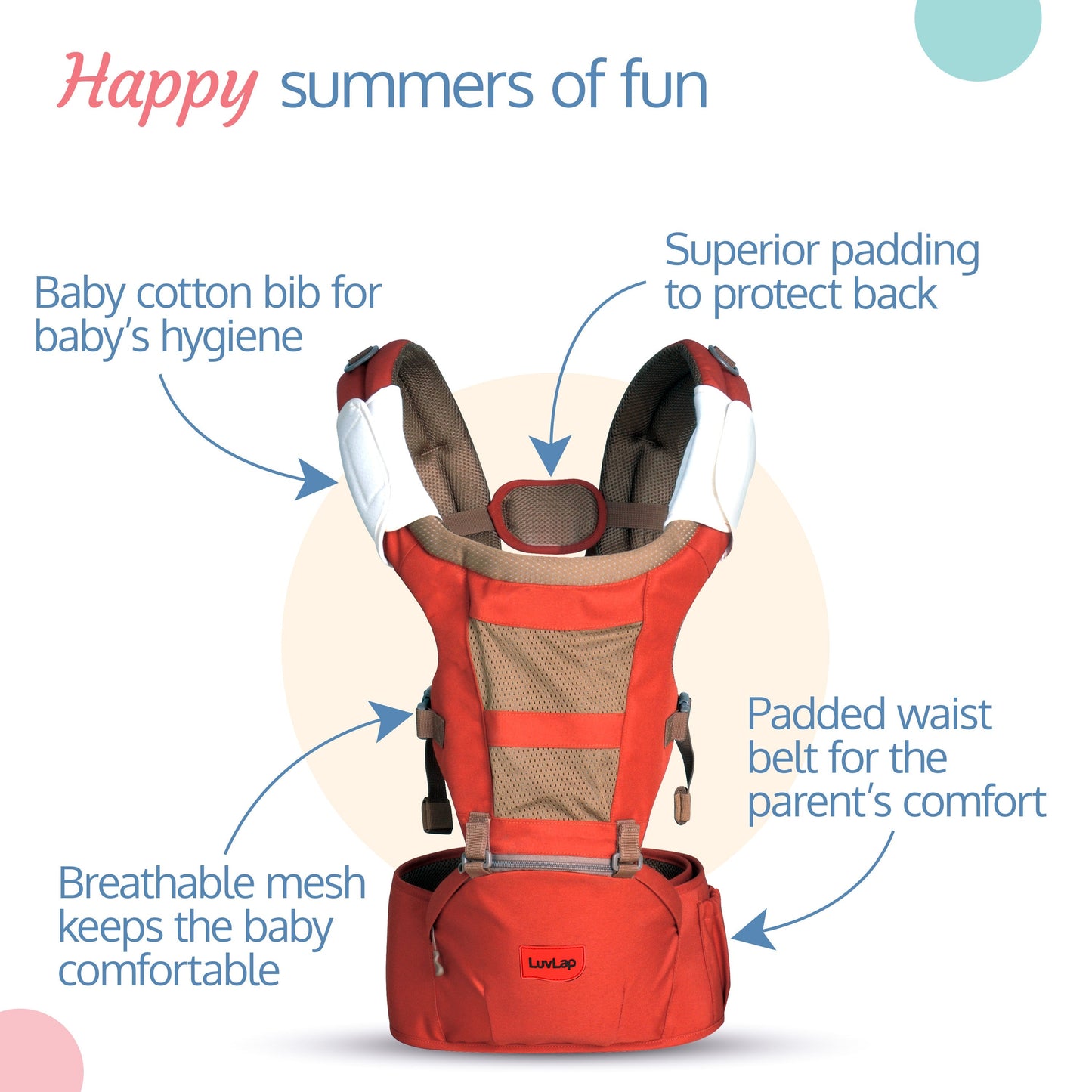 Royal Hip Seat Baby Carrier, Orange