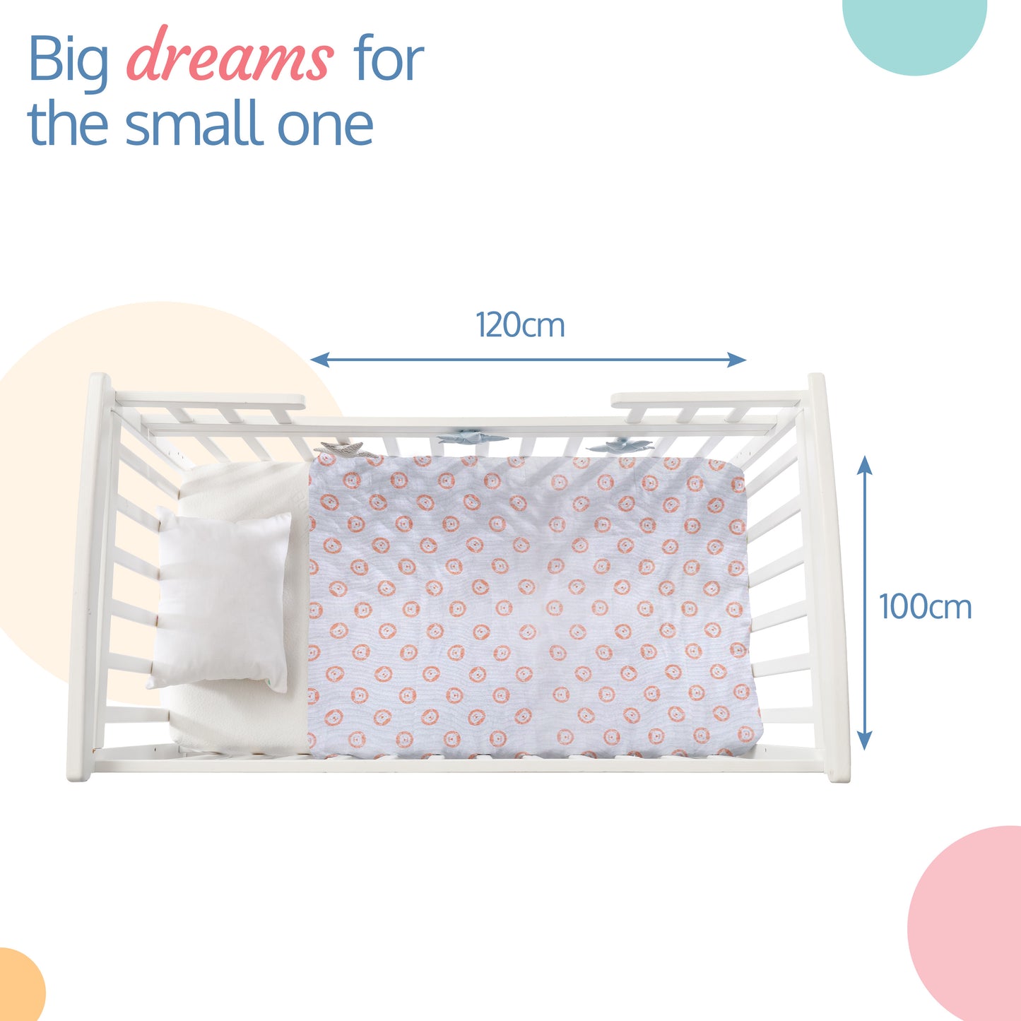 100% Cotton Muslin Baby Swaddles, Animals & Floral White Print, 0-18M+, Pack of 4