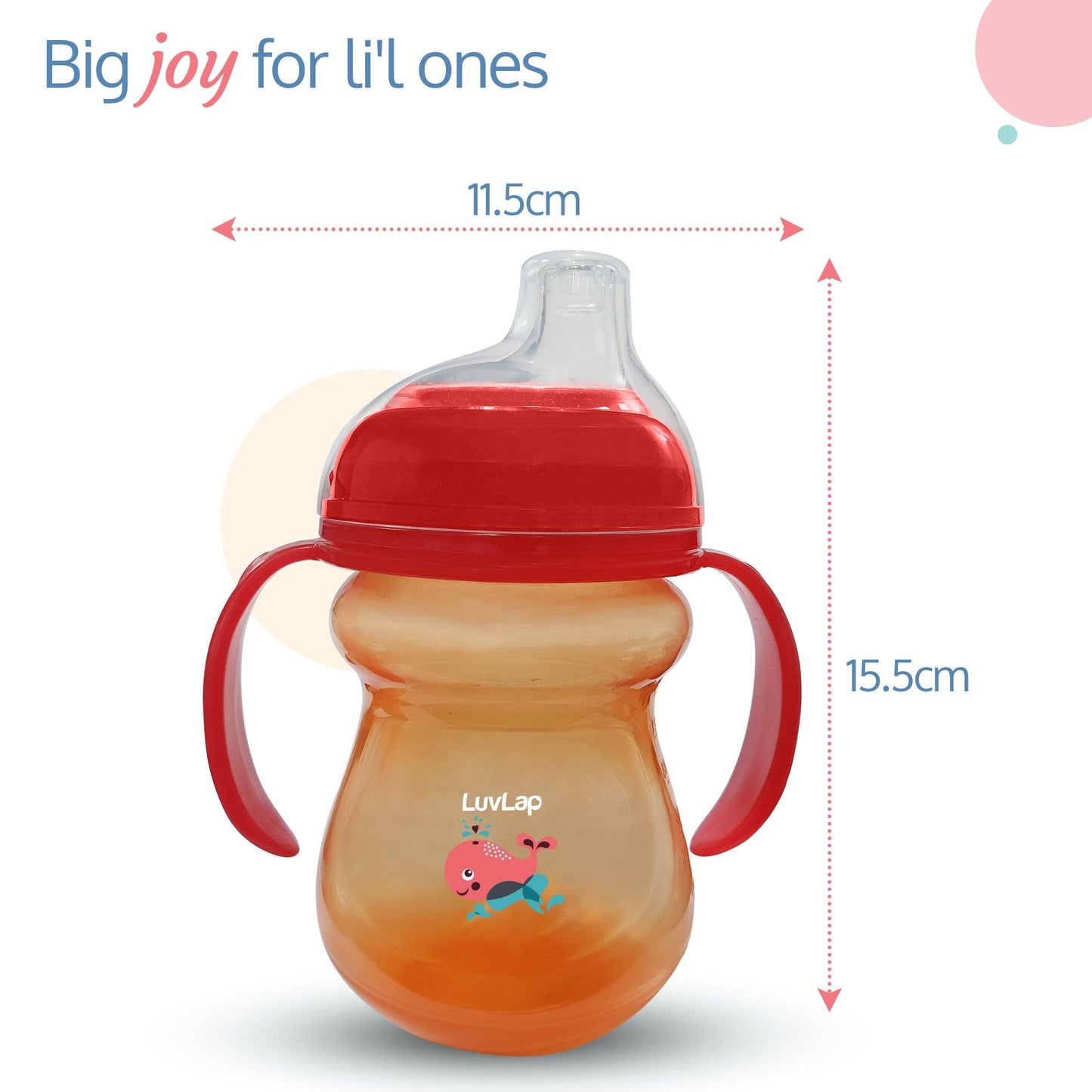 Moby Little Spout Sippy Cup, 240Ml, Orange