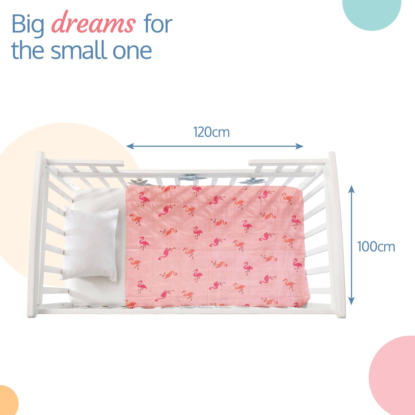 100% Cotton Muslin Baby Swaddles set, Fish Cage Print, 0-18 Month+, Pack of 3