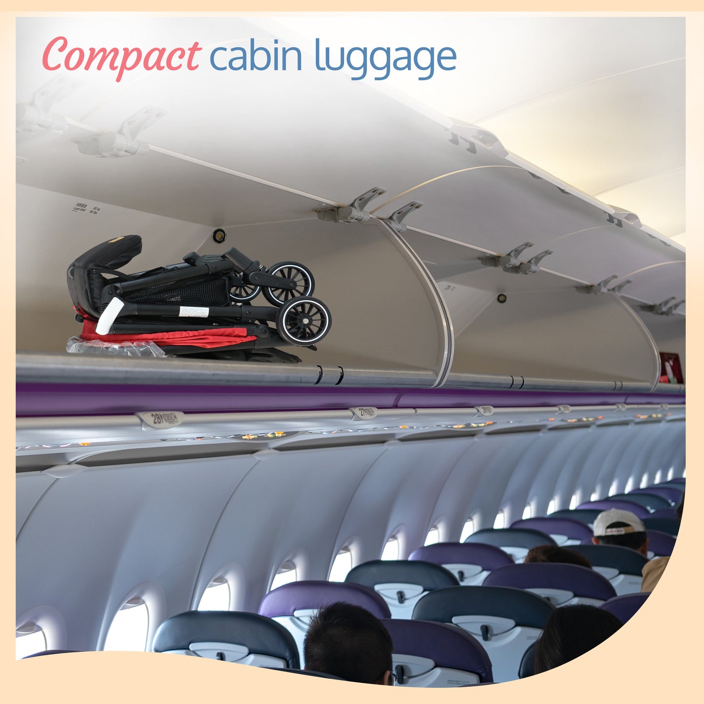 Urbane Baby Stroller/Pram with 5 Point Safety Harness,Easy Fold,Extended Canopy,Multi Level Recline,Looking Window,Easy Assembly,6 Month + (Red&Black)