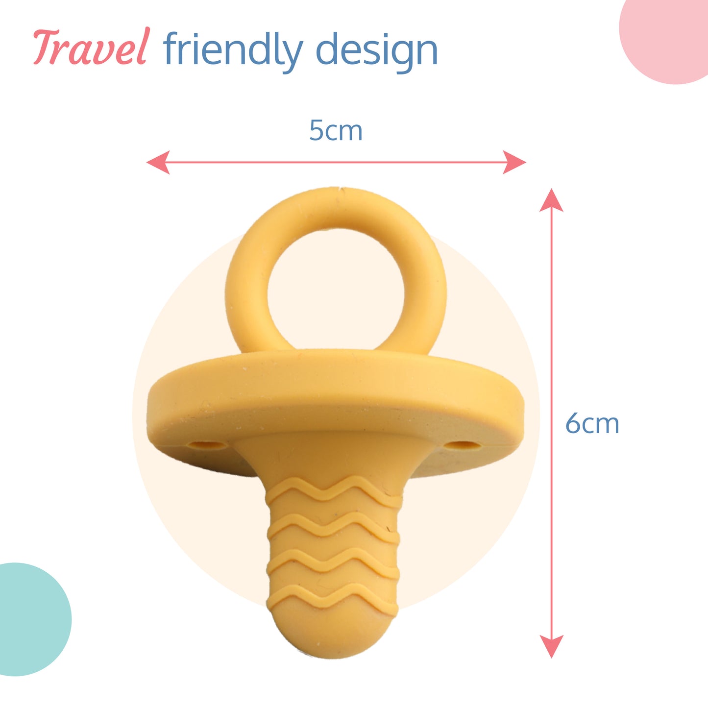 Silicone 2 in 1 Baby Soother Pacifier & Teether, Set of 2, Yellow & Green