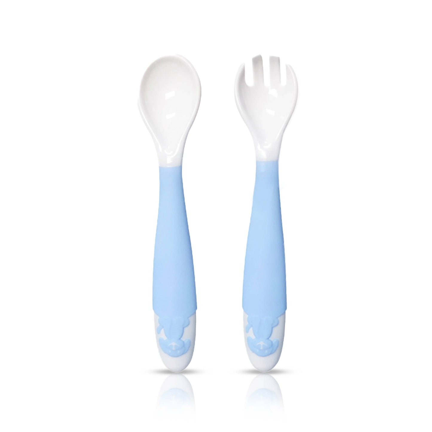 Bendable Weaning Spoon & Fork Set (Blue)