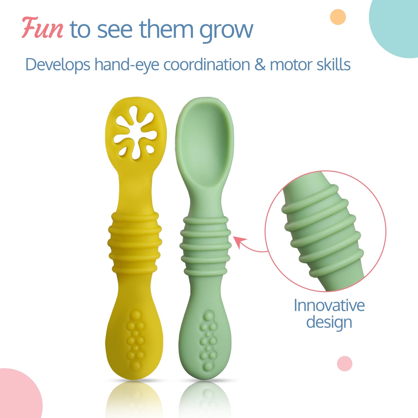Baby - Led Weaning Silicone Spoons, Set Of 2