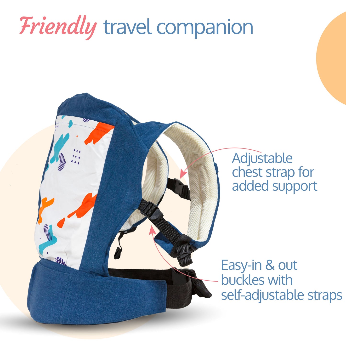 Adore Baby Carrier With 2 Carry Positions (Blue)