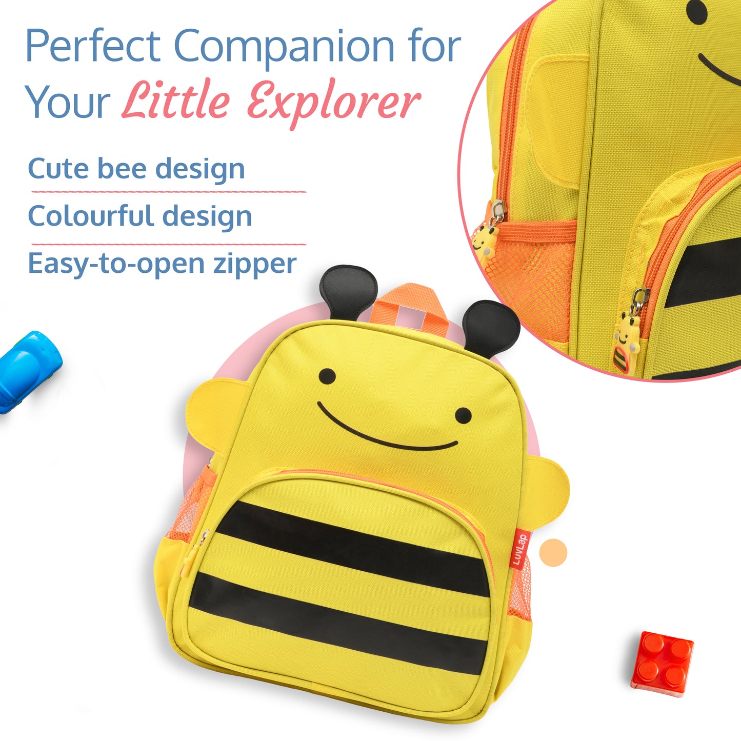 LuvLap Kids' Backpack/Bag, Vibrant designs