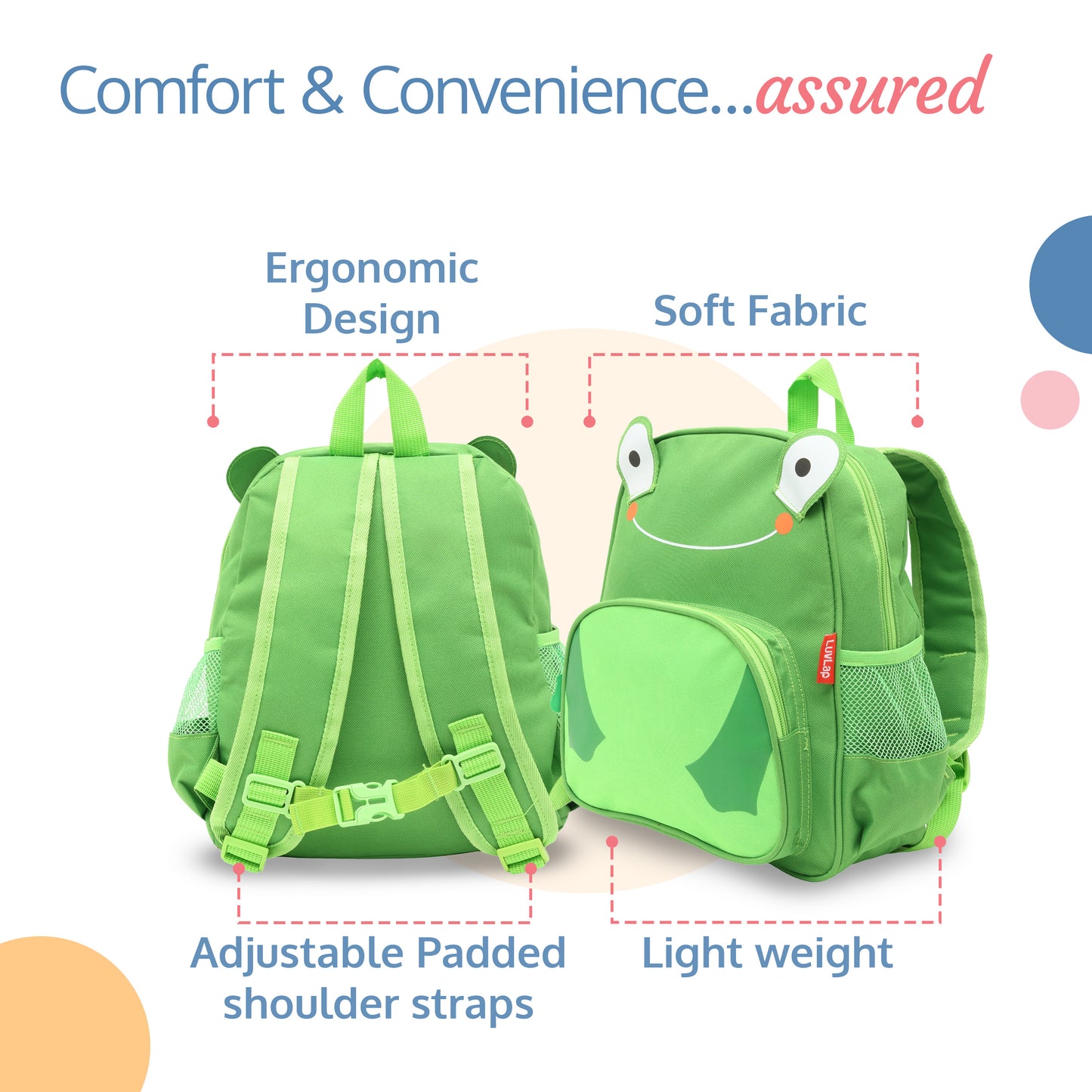 LuvLap Kids' Backpack/Bag, Vibrant designs