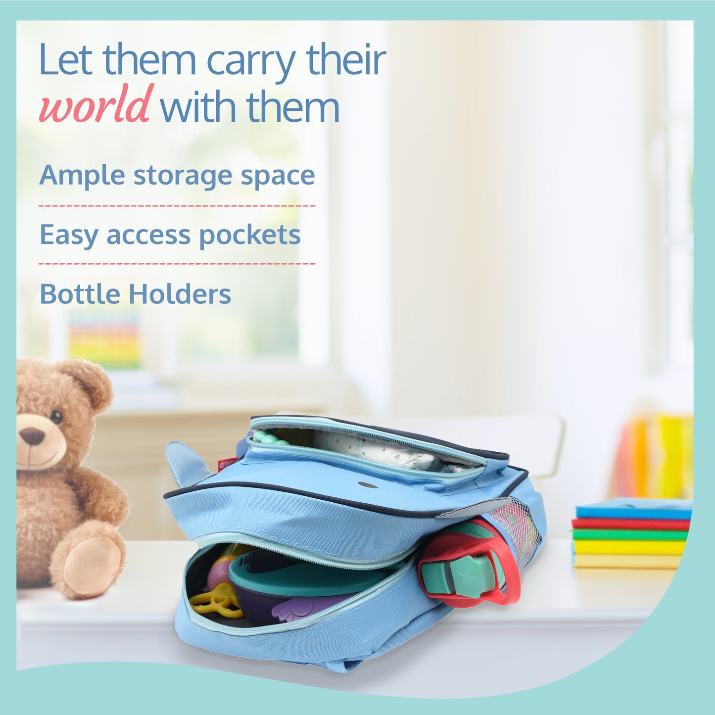 LuvLap Kids' Backpack/Bag, Vibrant designs