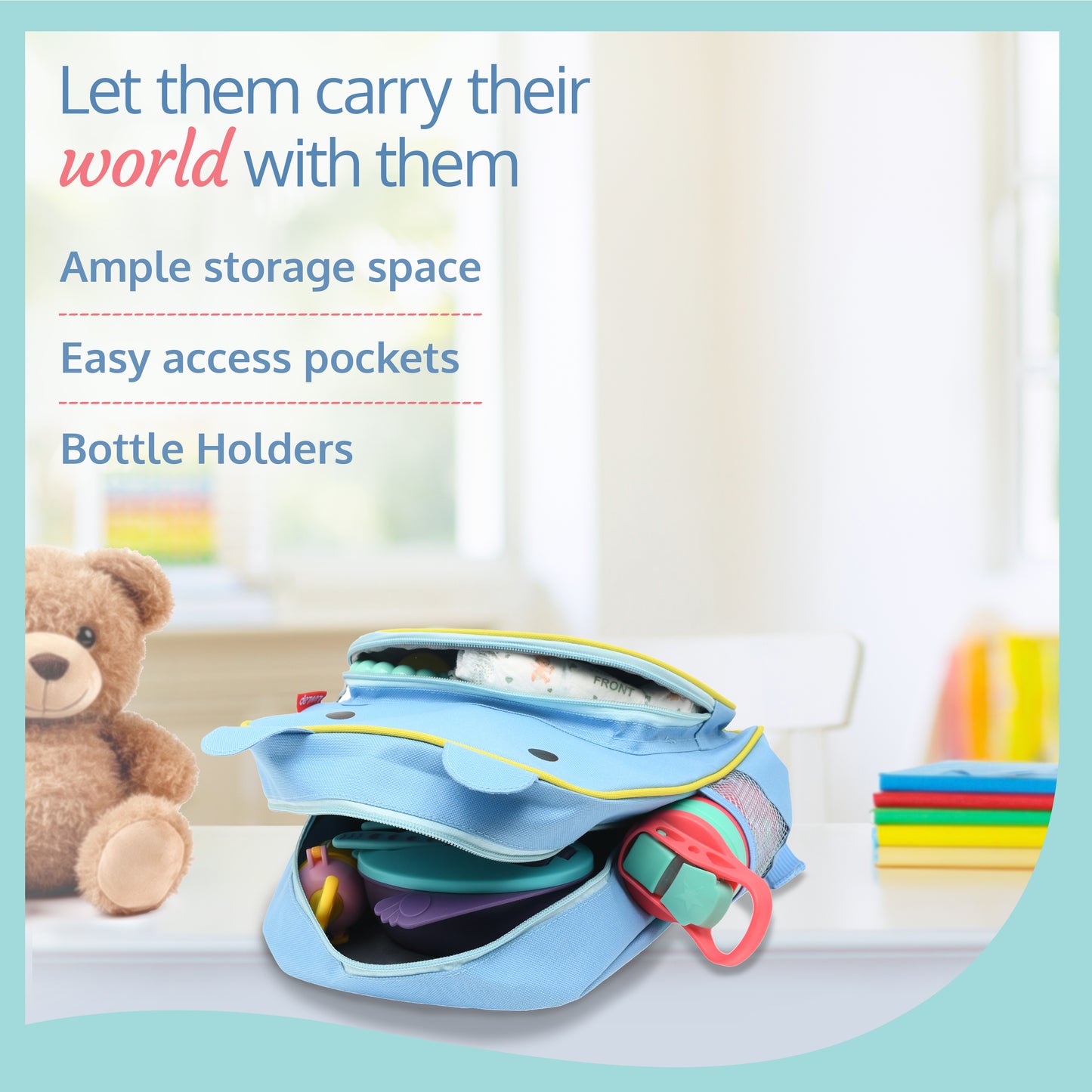 LuvLap Kids' Backpack/Bag, Vibrant designs