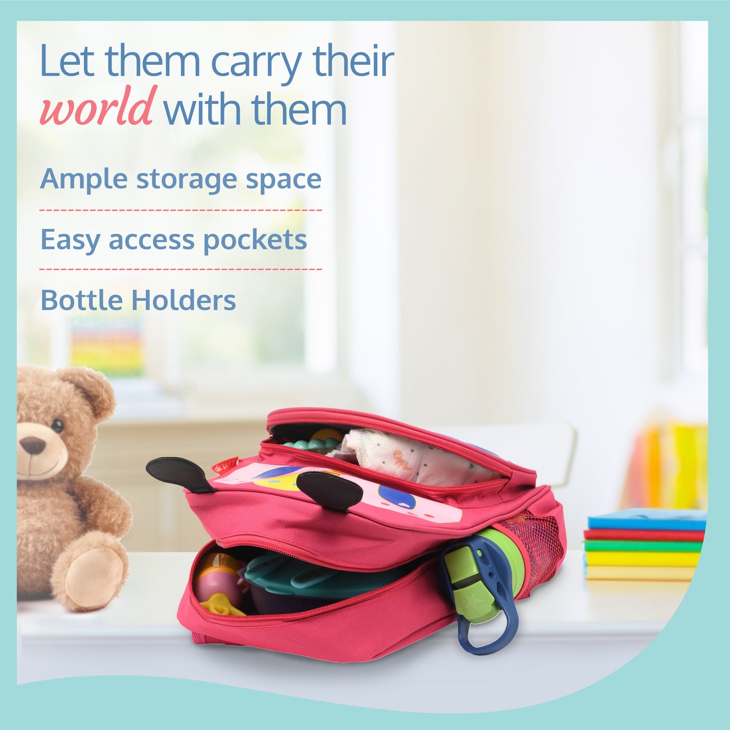 LuvLap Kids' Backpack/Bag, Vibrant designs
