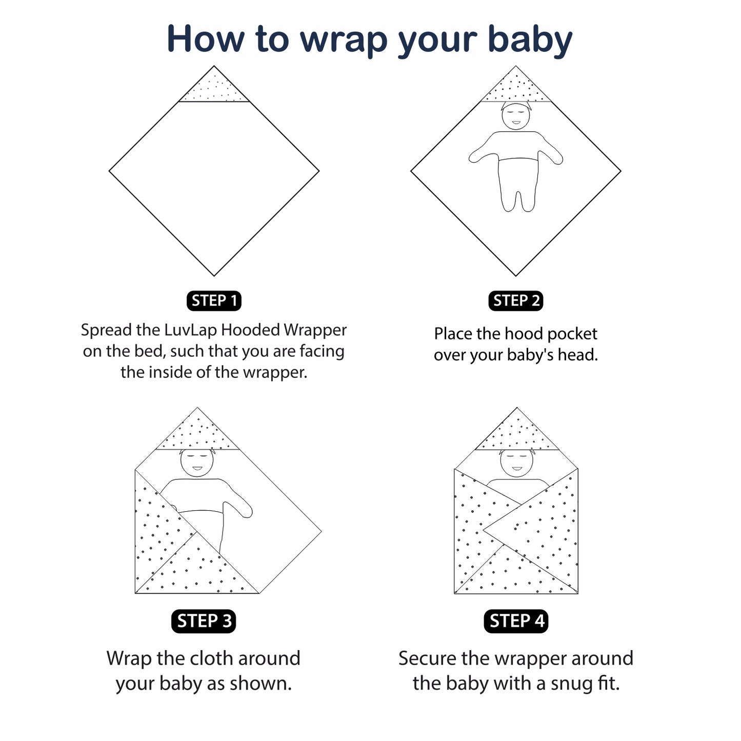 Cotton Hooded Wrapper Aeroplane Print (Sky Blue)