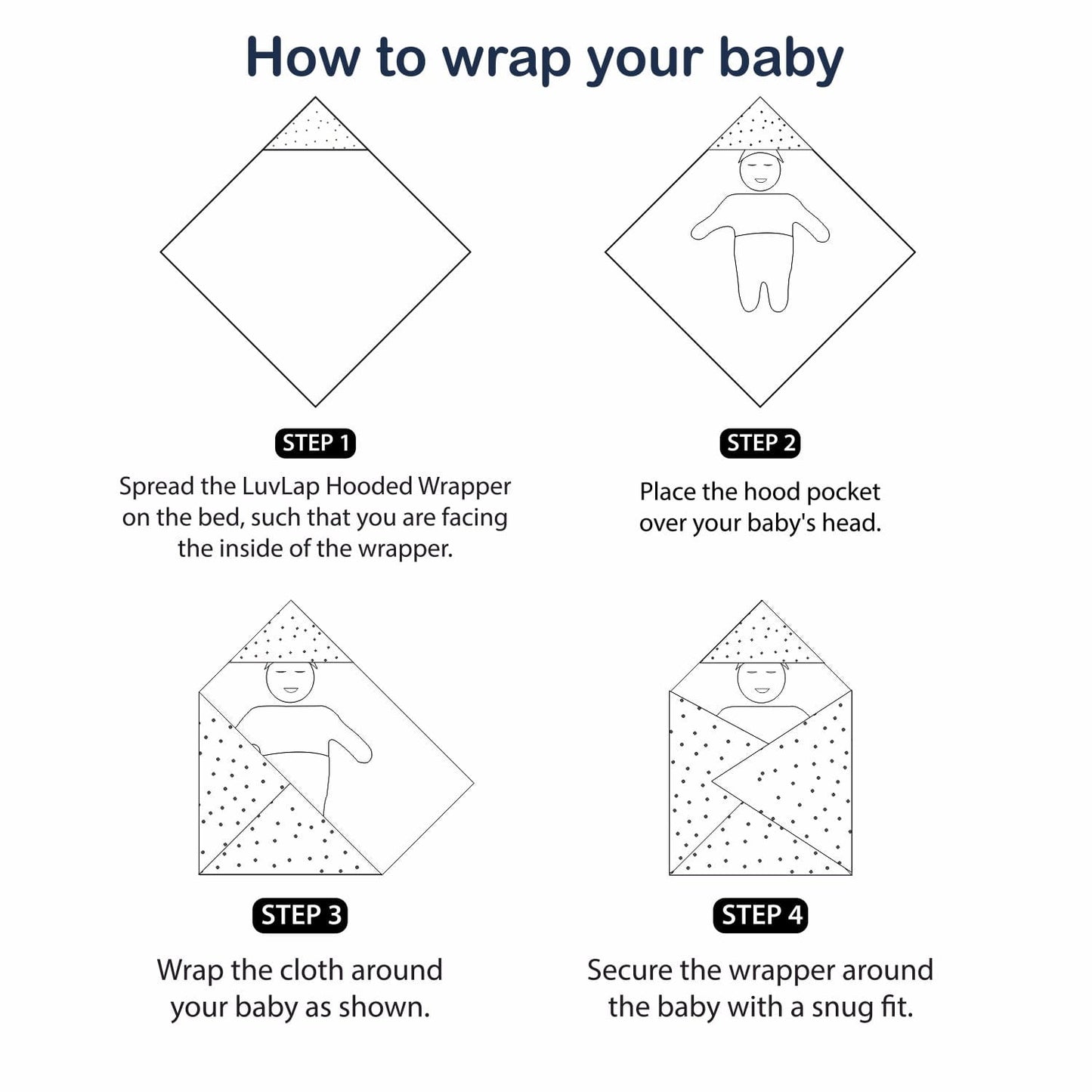 Cotton Hooded Wrapper Aeroplane Print (Sky Blue)