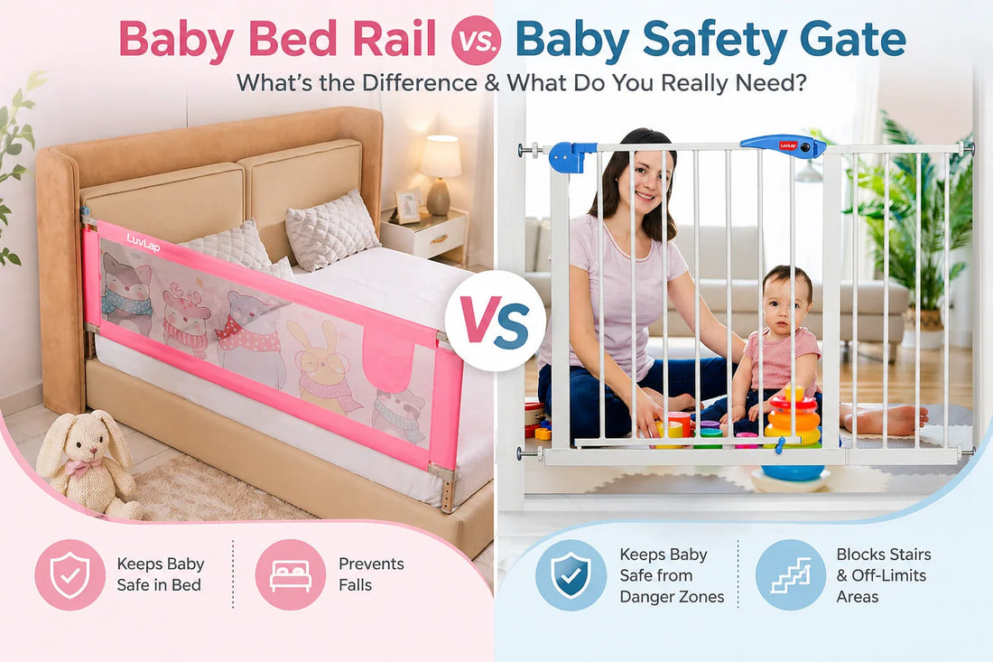 Baby Bed Rail vs. Baby Safety Gate: What’s the Difference & What Do You Really Need?