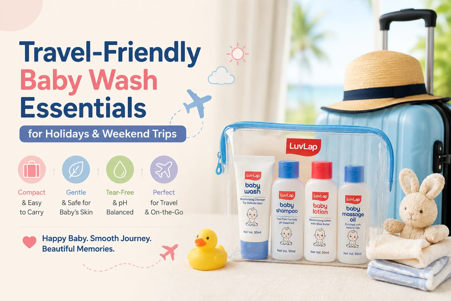 Travel-Friendly Baby Wash Essentials for Holidays & Weekend Trips