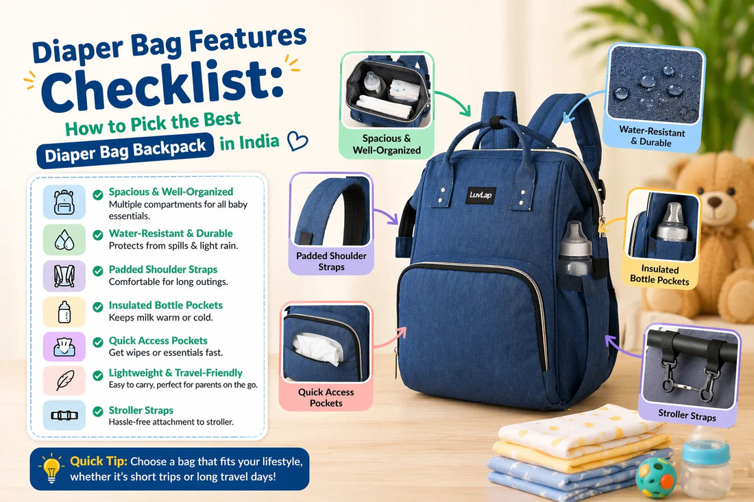 Diaper Bag Features Checklist: How to Pick the Best Diaper Bag Backpack in India