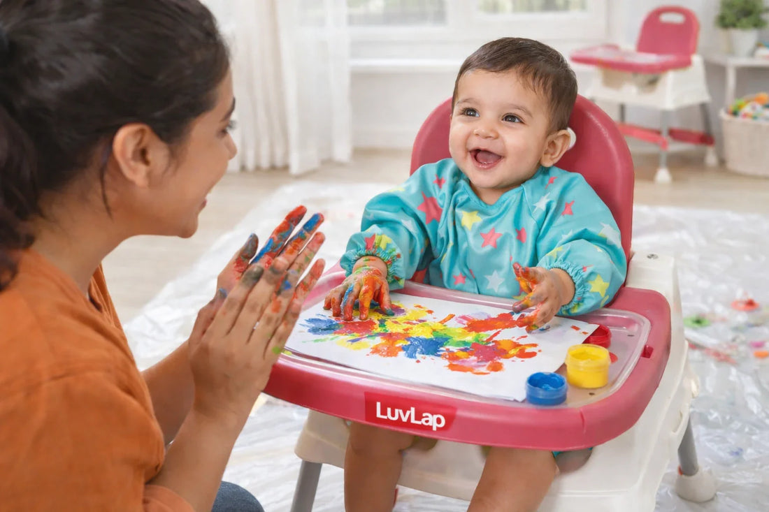 High-Chair Activities: Incorporating Finger Painting and “Messy Play” Safely