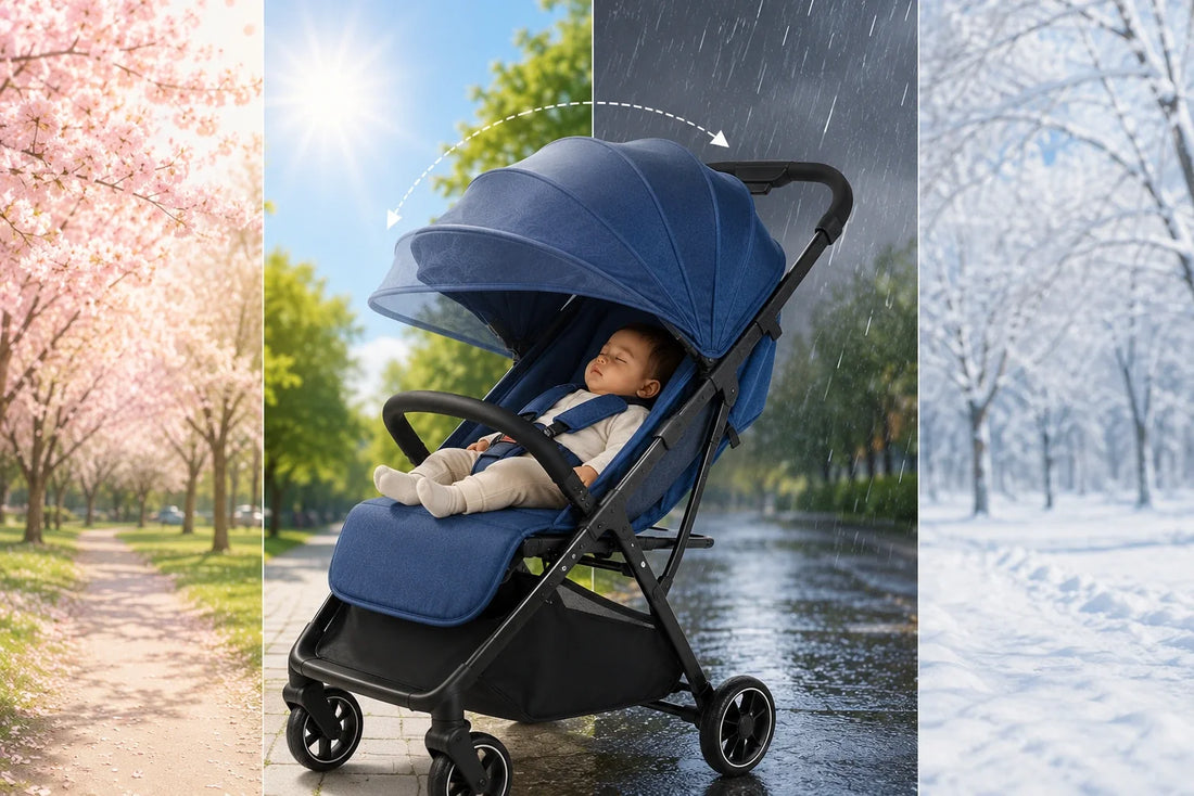 How the LuvLap Regency Baby Stroller Adjustable Canopy Protects Your Baby in Every Season