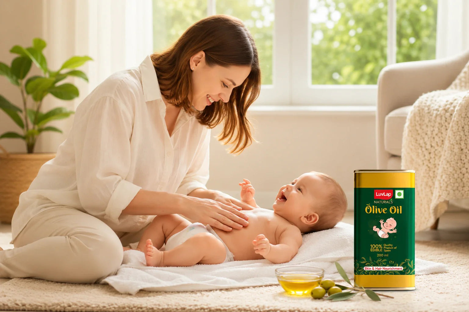 Olive Oil for Baby Massage During Summer, Monsoon, and Winter: Seasonal Tips for Gentle Baby Care
