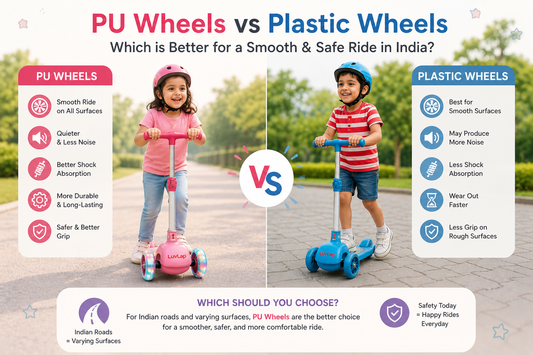 PU Wheels vs Plastic Wheels on Kids Scooters: Which is Better for a Smooth & Safe Ride in India