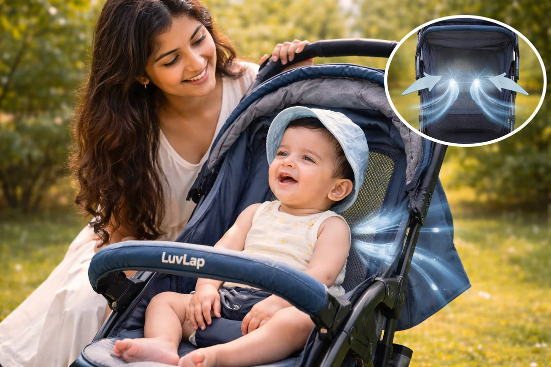 Stroller Ventilation: Why Mesh-Backed Strollers Are a Must for Indian Summers