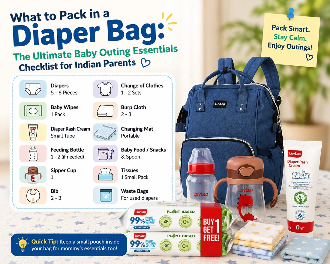 What to Pack in a Diaper Bag: The Ultimate Baby Outing Essentials Checklist for Indian Parents