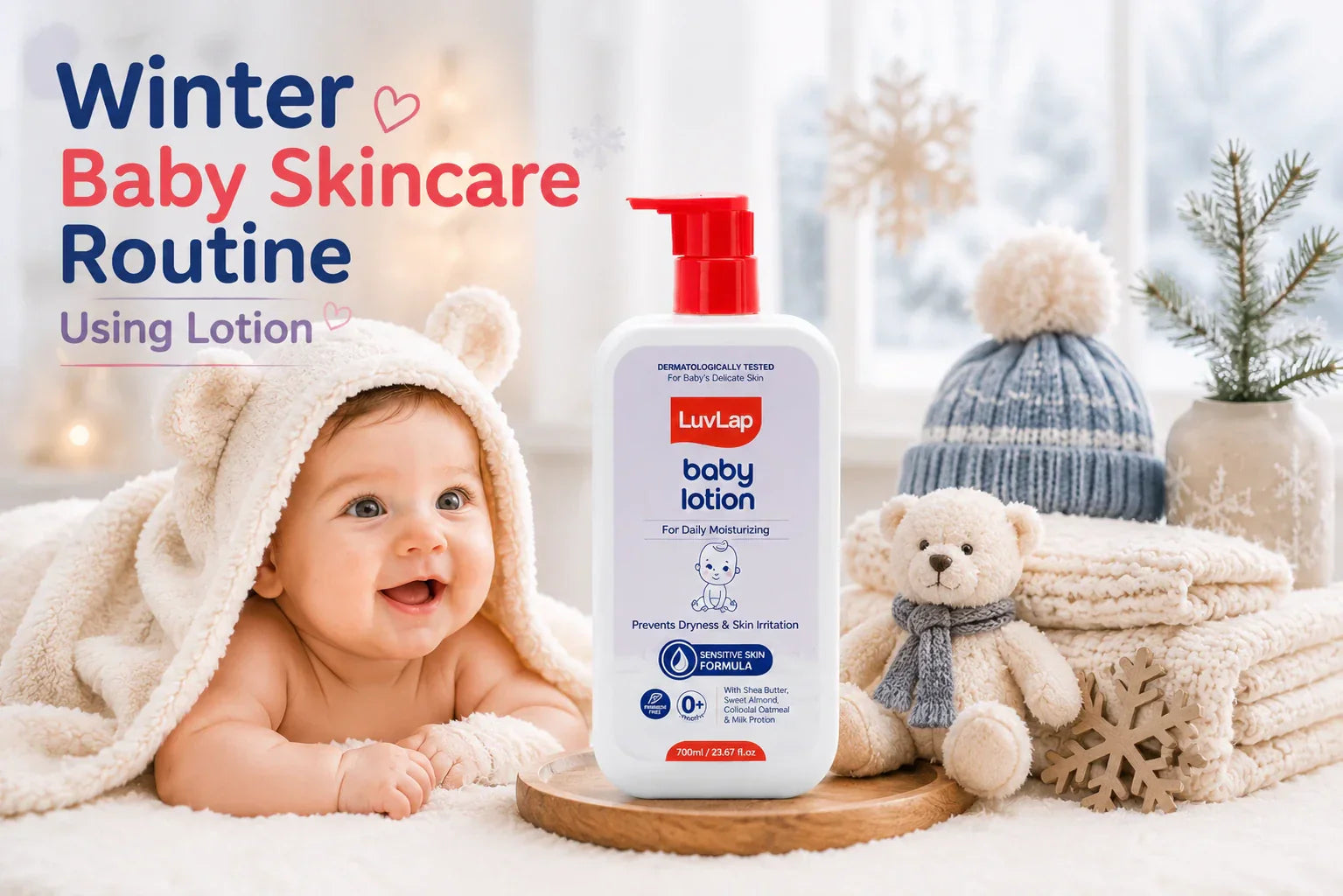 Winter Baby Skincare Routine Using Lotion