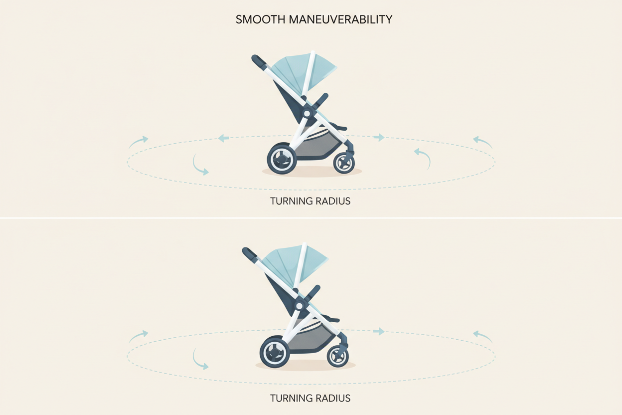 Baby Stroller Turning Radius Explained: What Parents Should Know Before Buying