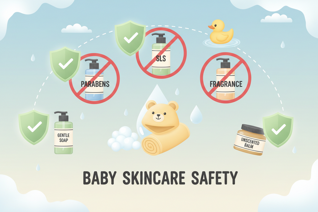 Baby Wash Ingredients to Avoid: Parabens, SLS, and Fragrance (A Parent’s Guide to Safer Baby Skincare)