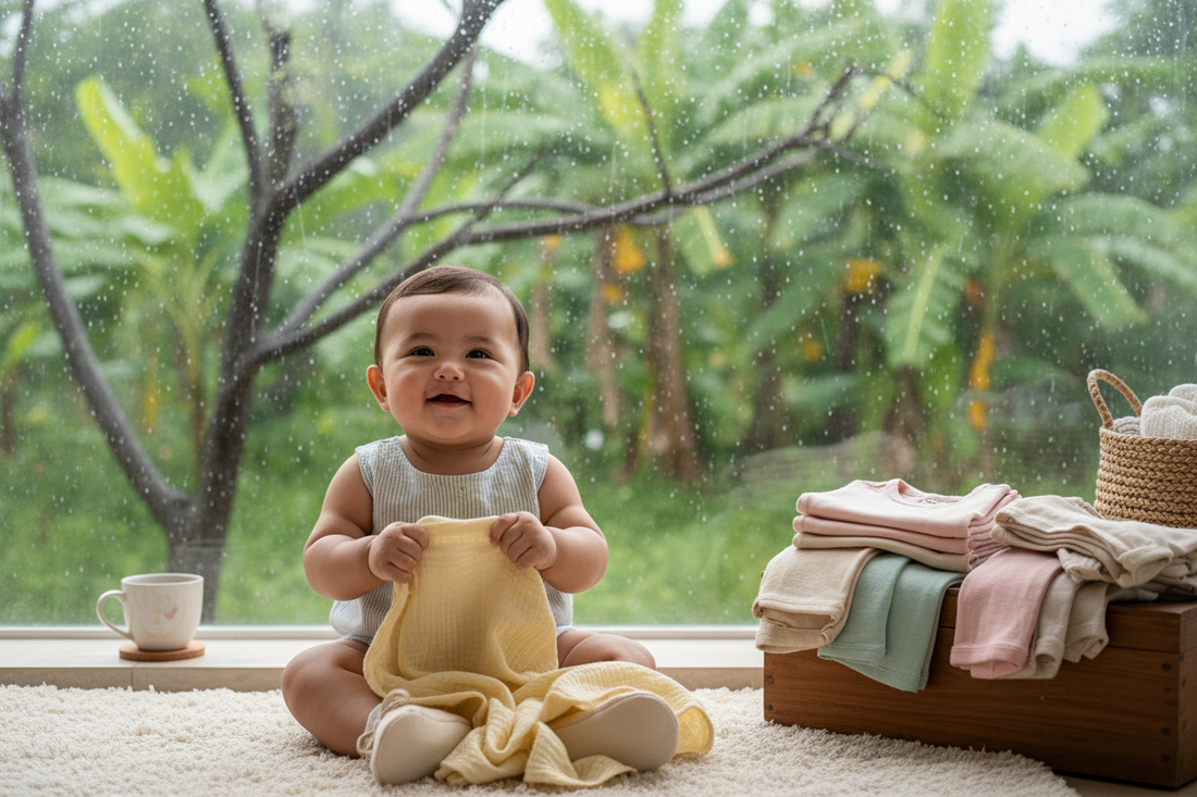 Dressing Your Baby for the Monsoon Season: Best Fabrics, Right Fit & Smart Care Tips
