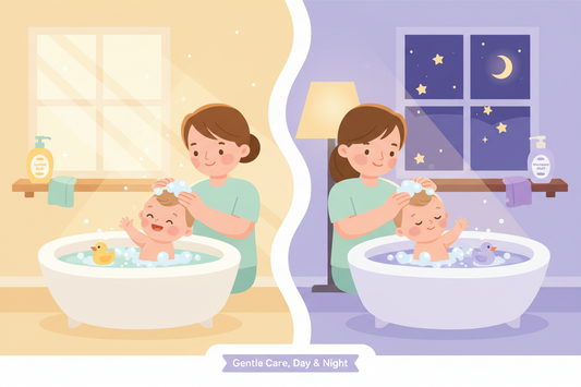 Morning vs Night Hair Wash for Babies: What Works Better for Healthy Scalp & Happy Bath Time?